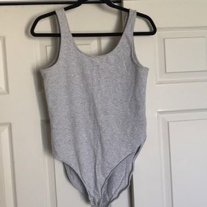 Gray body suit
